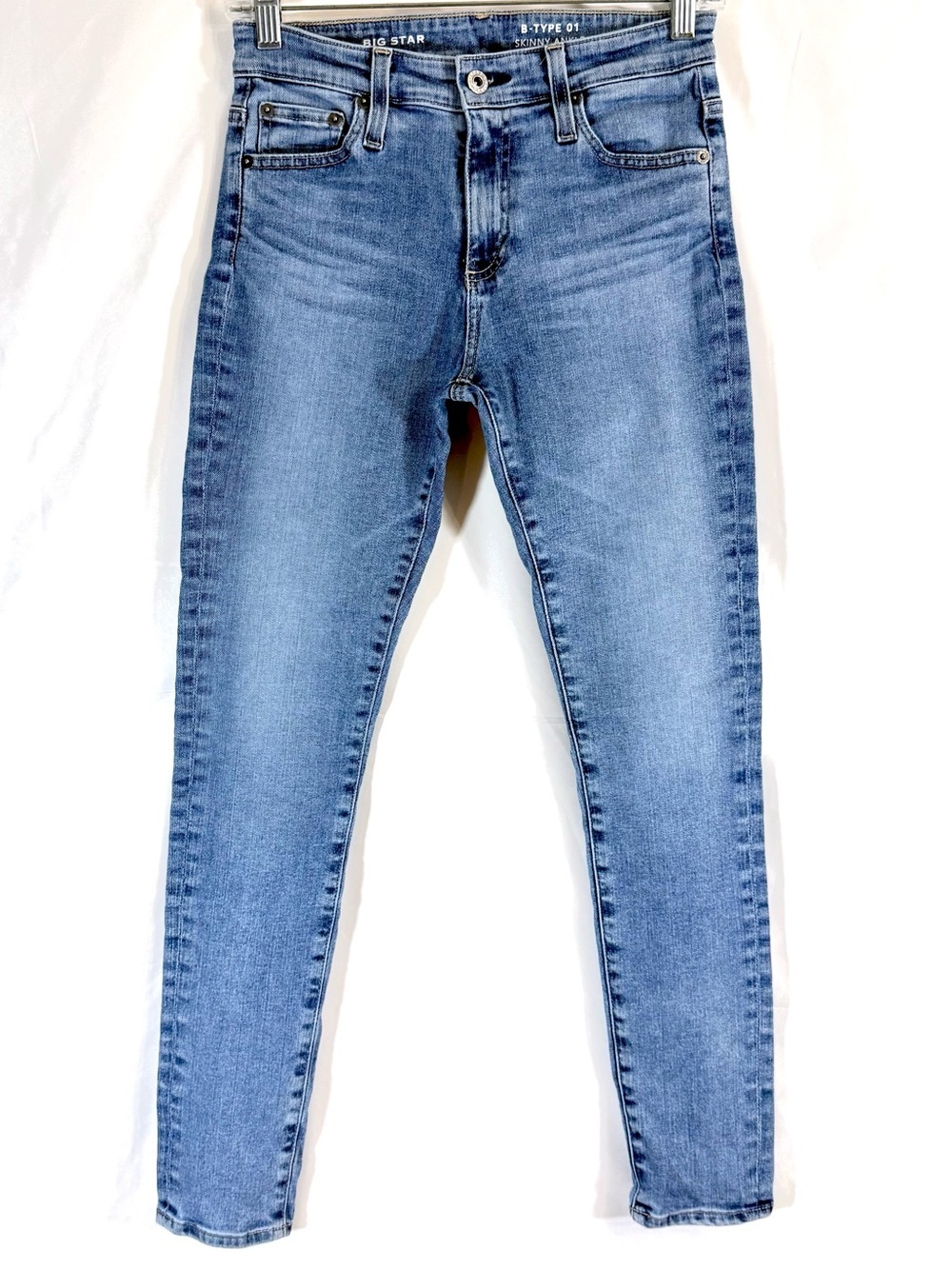 Big Star “B-Type 01” Skinny Ankle Mid Rise Jeans In Medium Indigo Wash Size 25